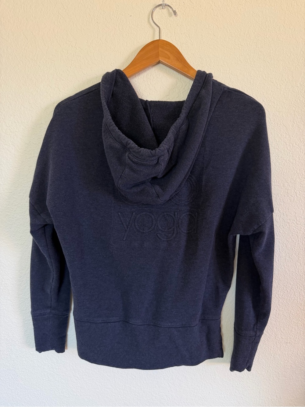 ALO Yoga Navy Drawstring Hoodie Sweatshirt Size S - Picture 5 of 5
